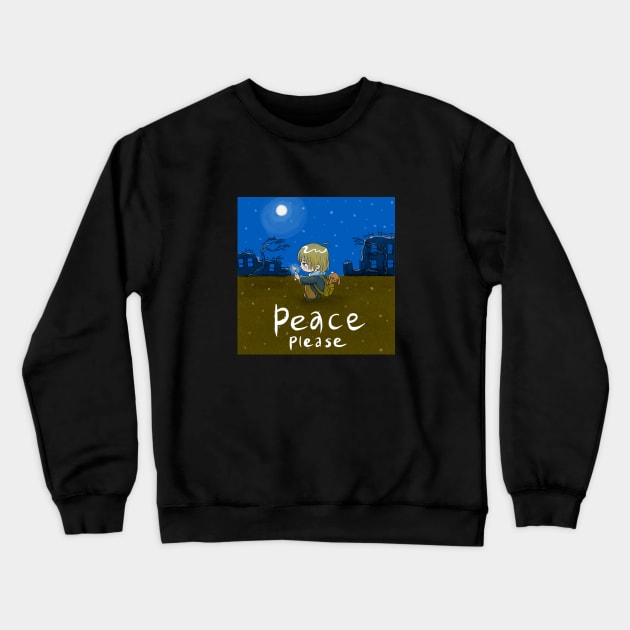 Peace Please Crewneck Sweatshirt by Moss Moon Studio